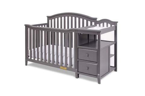 Image of AFG Baby Furniture Athena Kali 4-in-1 Crib and Changer in Gray