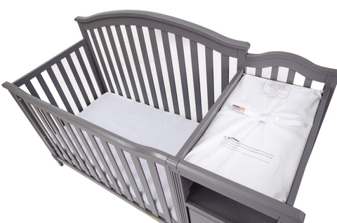 Image of AFG Baby Furniture Athena Kali 4-in-1 Crib and Changer in Gray