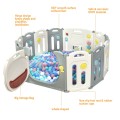 Image of Costway 12 Panel Baby Playpen Kids Activity Play Yard