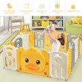 Image of Costway 16-Panel Foldable Baby Playpen with Sound