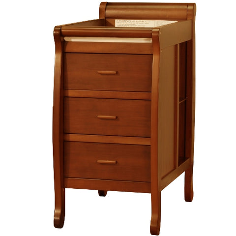 Image of AFG Baby Furniture Kimberly 3-in-1 Baby Convertible Crib with Changer in Cherry