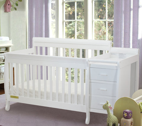 Image of Athena Kimberly 3 in 1 Convertible Crib and Changer in White