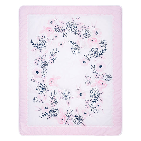 Image of Sammy and Lou Simply Floral 4 Piece Crib Bedding Set