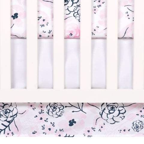 Image of Sammy and Lou Simply Floral 4 Piece Crib Bedding Set