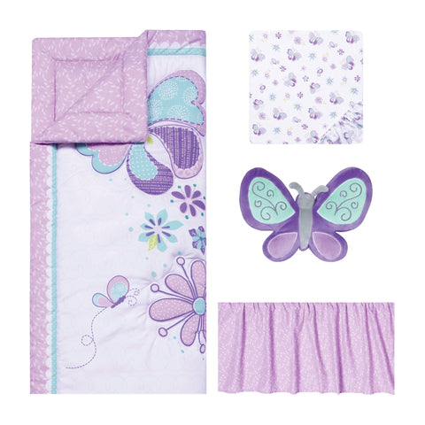 Image of Sammy and Lou Butterfly Meadow 4 Piece Crib Bedding Set
