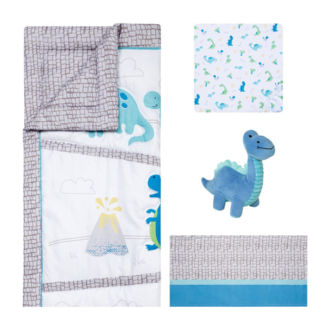 Image of Sammy and Lou Dinosaur Pals 4 Piece Crib Bedding Set