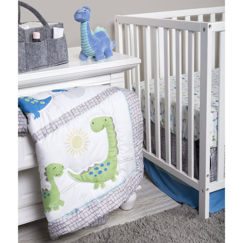 Image of Sammy and Lou Dinosaur Pals 4 Piece Crib Bedding Set