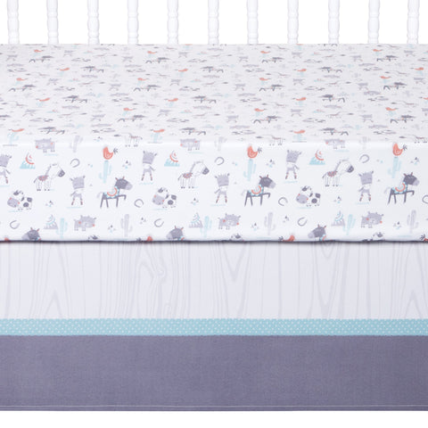 Image of Sammy and Lou Farmstead Friends 4 Piece Crib Bedding Set