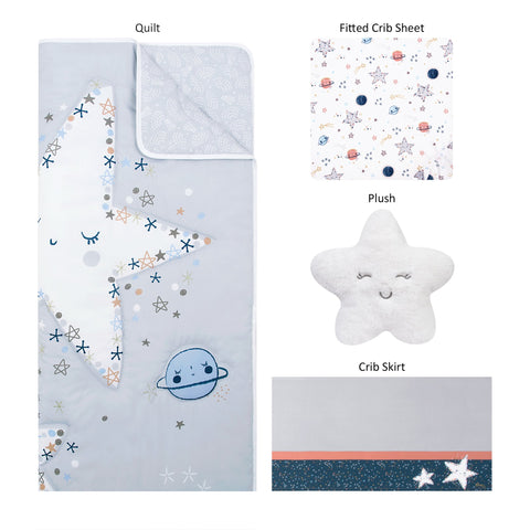 Image of Sammy and Lou Starlight 4 Piece Crib Bedding Set