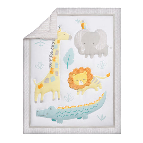 Image of Sammy and Lou Jungle Pals 4 Piece Crib Bedding Set