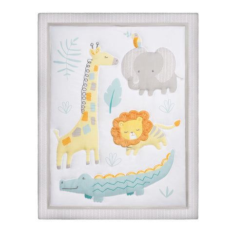 Image of Sammy and Lou Jungle Pals 4 Piece Crib Bedding Set