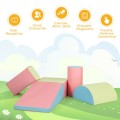 Image of Costway 5-Piece Set Climb Activity Play Safe Foam Blocks