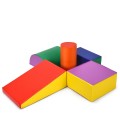 Image of Costway 5-Piece Set Climb Activity Play Safe Foam Blocks