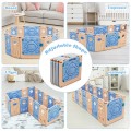 Image of Costway Foldable Baby Playpen Kids Activity Center with Lockable Door
