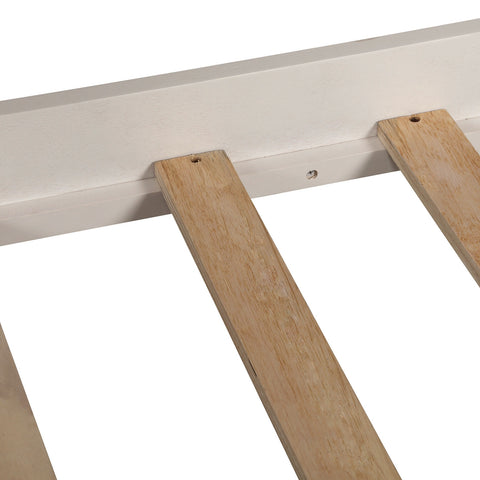 Image of Kaba Kids Twin Over Full Bunk Bed with Storage in White