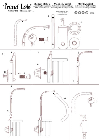 Image of Trend Lab Dr. Seuss Oh, the Places You'll Go! Musical Mobile