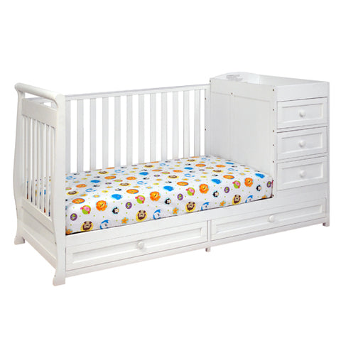 Image of AFG Athena Daphne 2 in 1 Convertible Crib in White