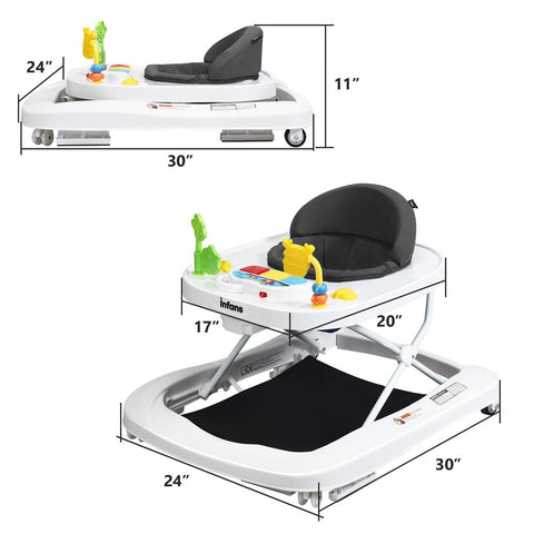Image of Costway 3 in 1 Foldable Baby Walker