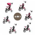 Image of Costway 6-in-1 Detachable Kids Baby Stroller Tricycle with Canopy and Safety Harness