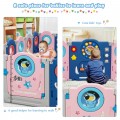 Image of Costway Foldable Kids Safety Play Center with Lockable Gate