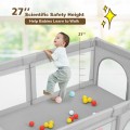 Image of Costway Extra-Large Safety Baby Fence with 50 Ocean Balls