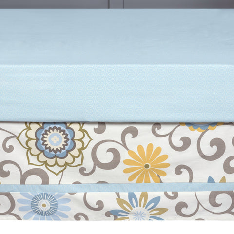 Image of Waverly Pom Pom Spa 4 Piece Crib Bedding Set