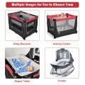 Image of Costway 4-in-1 Convertible Portable Baby Play yard with Toys and Music Player