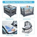 Image of Costway 4-in-1 Convertible Portable Baby Play yard with Toys and Music Player