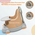Image of Costway 6-in-1 Convertible Baby Booster Seat with Tray Wheels