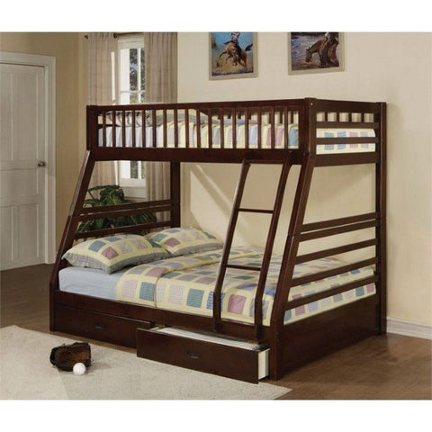 Image of ACME Jason Bunk Bed (Twin/Full) in Espresso