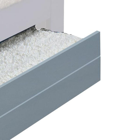 Image of Transitional Wooden Trundle Bed With Caster Wheels in Gray