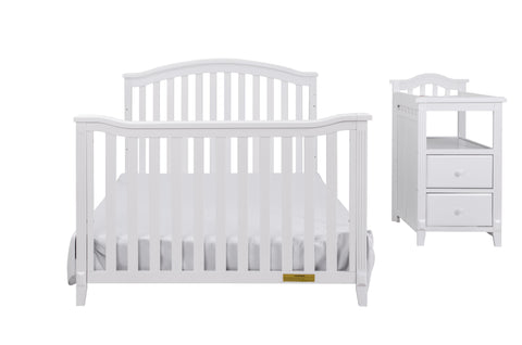 Image of AFG Baby Furniture Athena Kali 4-in-1 Crib and Changer in White