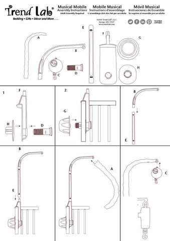 Image of Trend Lab Grace Musical Mobile
