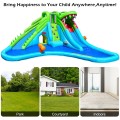 Image of Costway Inflatable Water Park Crocodile Bouncer Dual Slide Climbing Wall