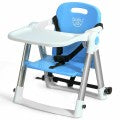 Image of Costway Baby Booster Folding Travel High Chair with Safety Belt & Tray