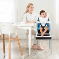 Image of Costway Baby Booster Folding Travel High Chair with Safety Belt & Tray
