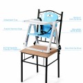 Image of Costway Baby Booster Folding Travel High Chair with Safety Belt & Tray
