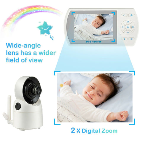 Image of Baby Monitor with 360 Degree Tilt-Zoom Auto Camera and Video