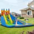 Image of Costway Inflatable Mighty Bounce House Jumper with Water Slide
