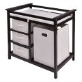 Image of Costway Infant Baby Changing Table with 3 Baskets