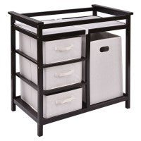 Image of Costway Infant Baby Changing Table with 3 Baskets