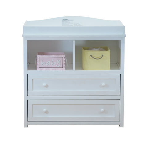 Image of AFG Baby Alice 4-in-1 Convertible Crib with Leila 2-Drawer Changer in White