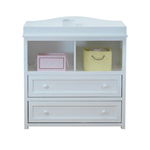 AFG Baby Alice 4-in-1 Convertible Crib with Leila 2-Drawer Changer in White