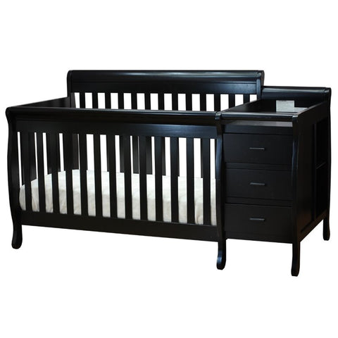 Image of Athena Kimberly 3 in 1 Convertible Crib and Changer in Black