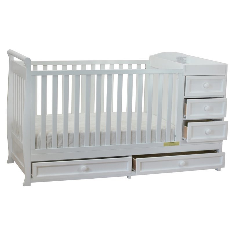 Athena Daphne 2 in 1 Convertible Crib in Gray