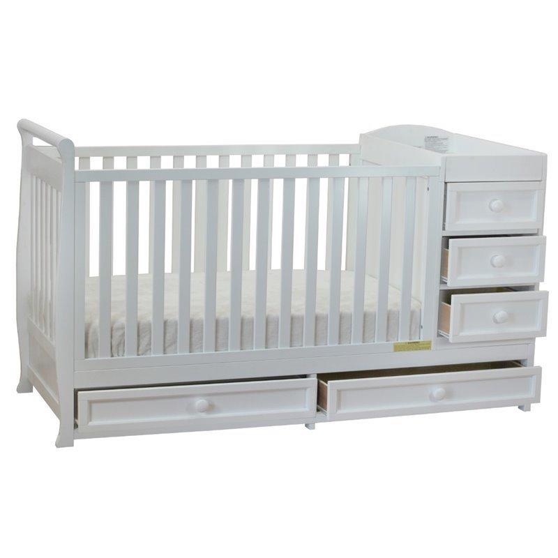 AFG Athena Daphne 2 in 1 Convertible Crib in White