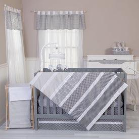 Ombre Gray 3 Piece Crib Bedding Set