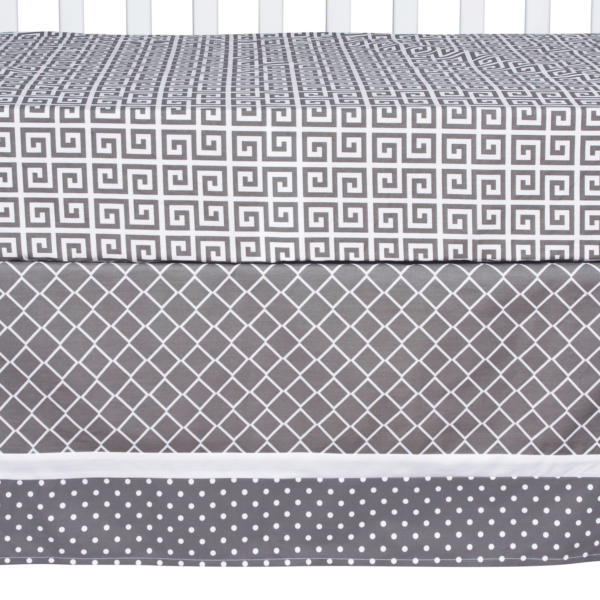 Ombre Gray 5 Piece Crib Bedding Set