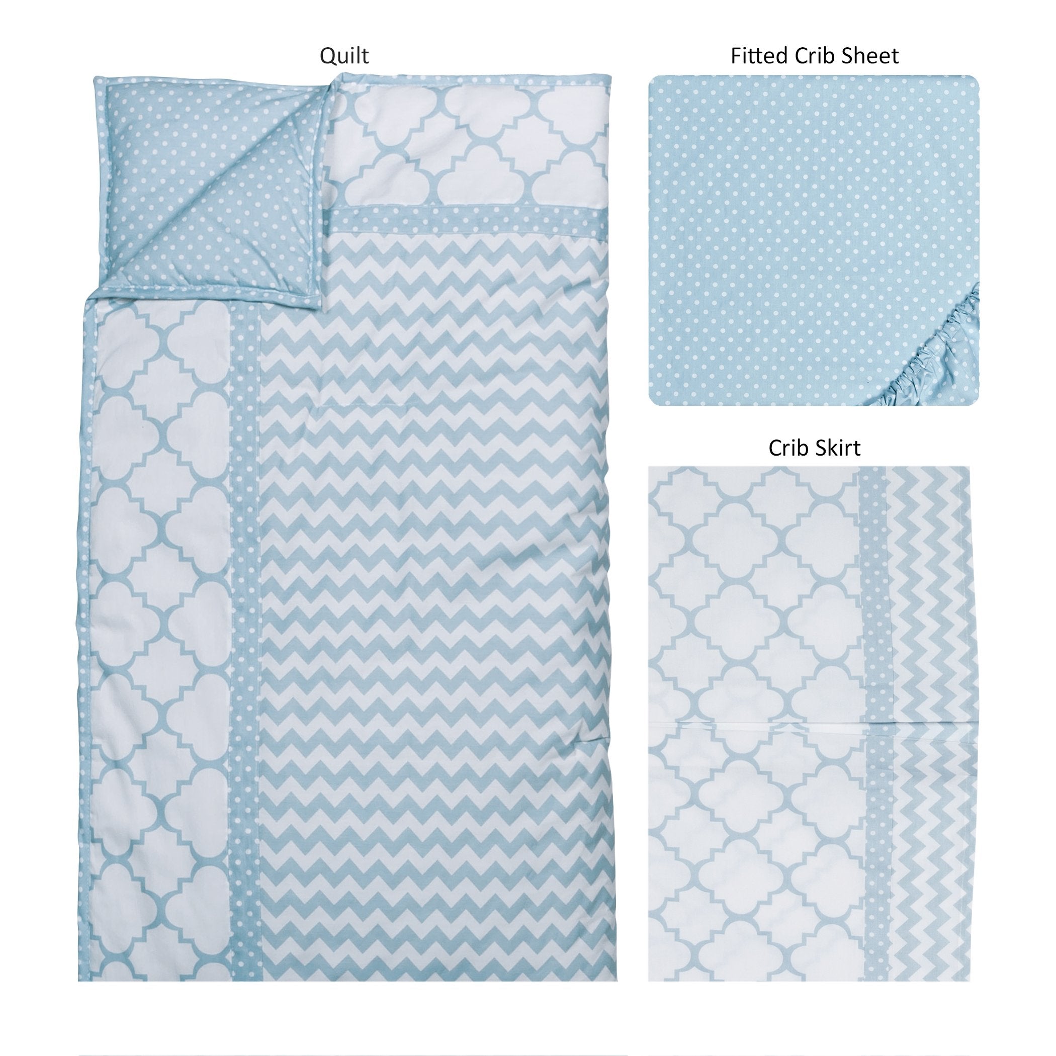 Blue Sky 3 Piece Crib Bedding Set
