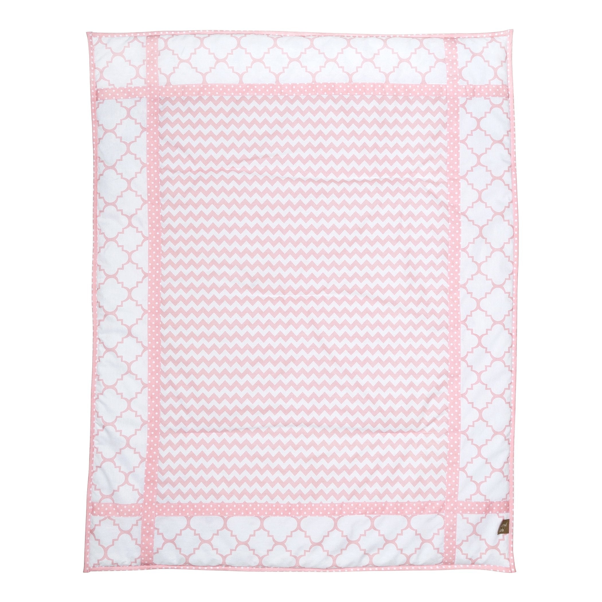 Pink Sky 3 Piece Crib Bedding Set